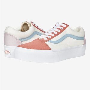 Vans Shoes Old Skool Platform Unisex Shoe 721356 Pastel Block Mens 6.5 Womens 8